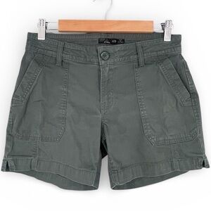 prAna Halle Hiking Shorts Size 4/27 Organic Cotton Stretch Patch Pockets